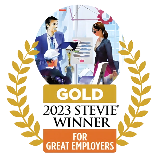 Logo of Gold Stevie Awards for Great Employers