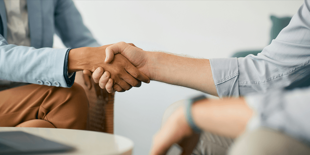 Two men shaking hands
