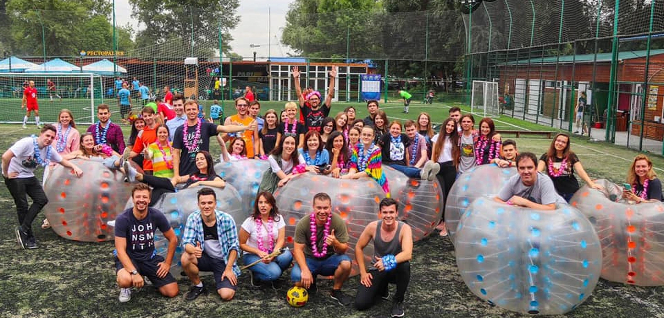 Group photo at a fun team-building event.