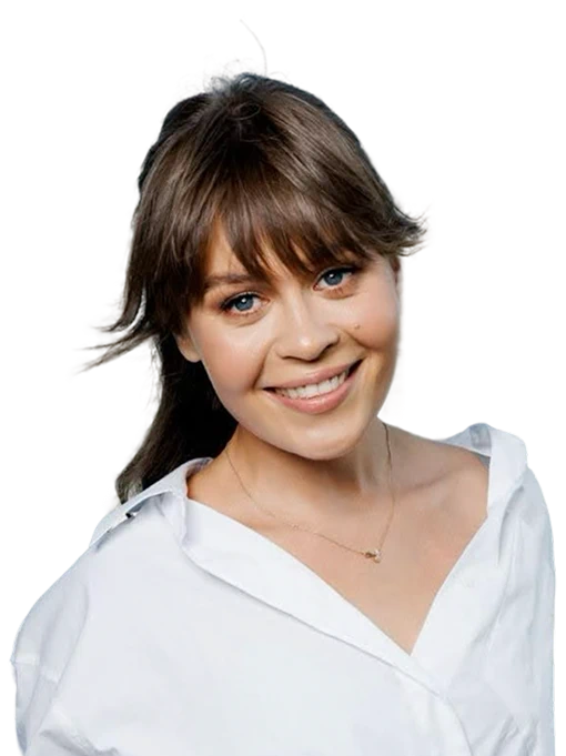 Portrait of Vikky Dzyba, Senior Director of HR at Helpware