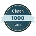 Clutch 1000 2023 award badge