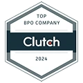Clutch Top BPO Company 2024 award badge