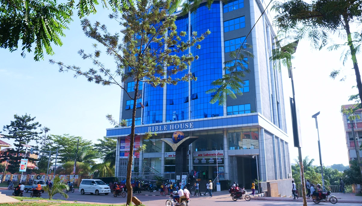 Exterior of Bible House in Kampala, Uganda