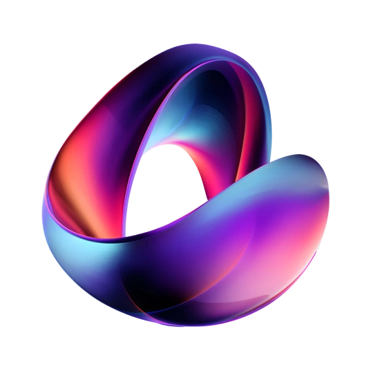 Abstract shape with dynamic gradients.