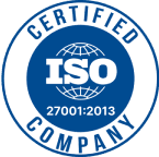 ISO certified company 27001 2013 badge