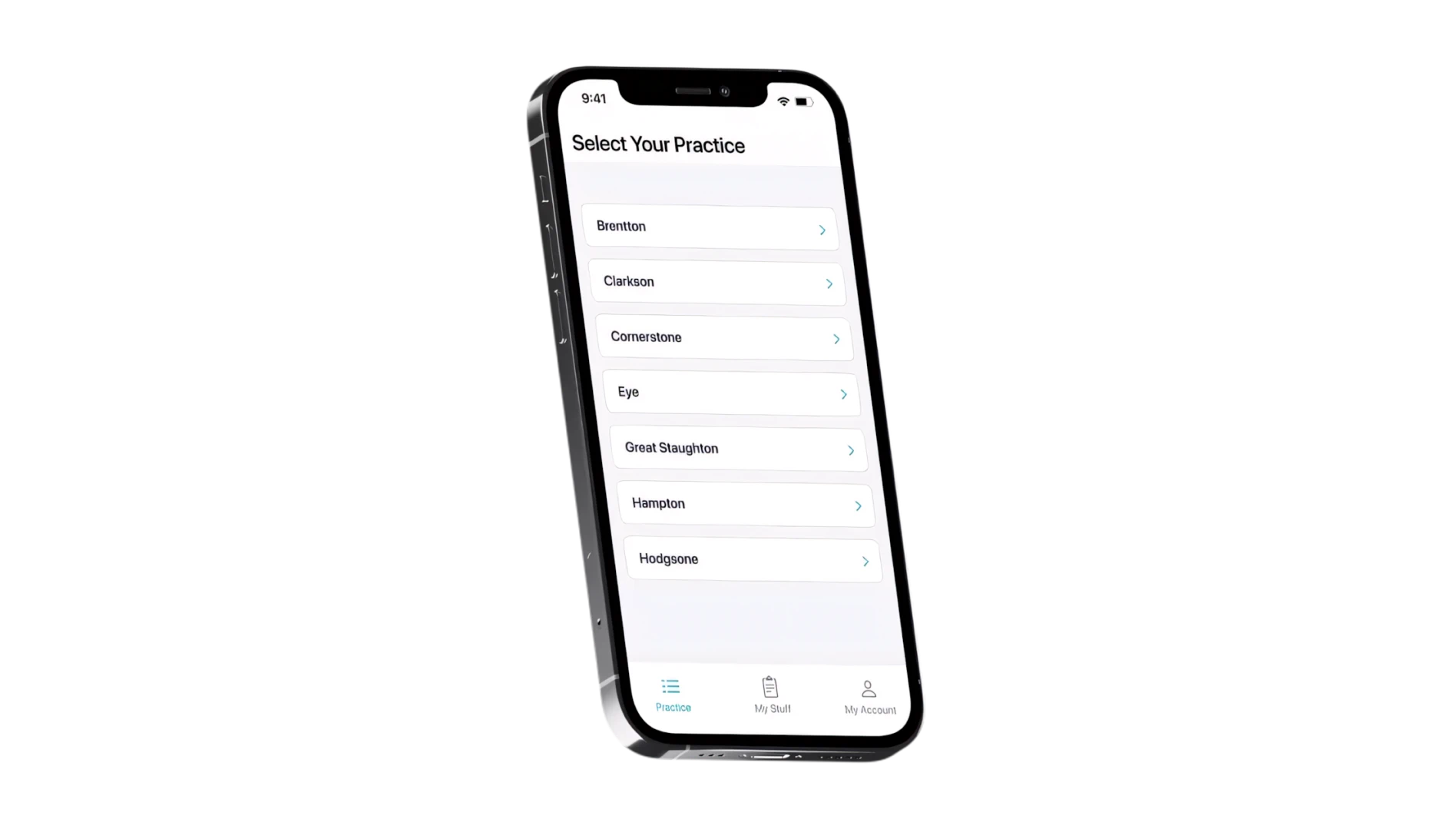 select your practice feature on an iphone