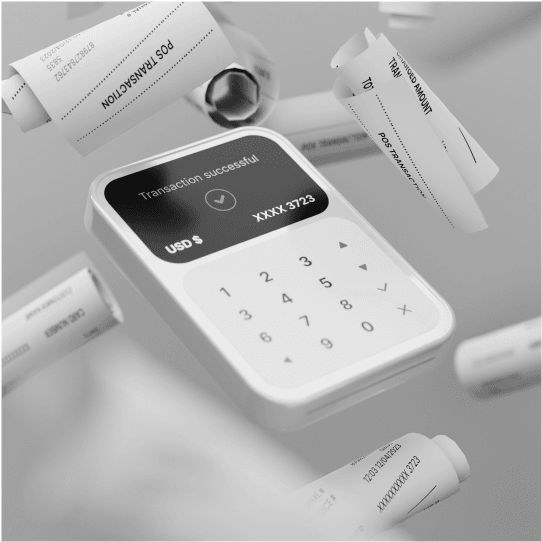 a terminal showing transaction successful notification