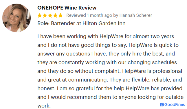 Helpware customer review on GoodFirms