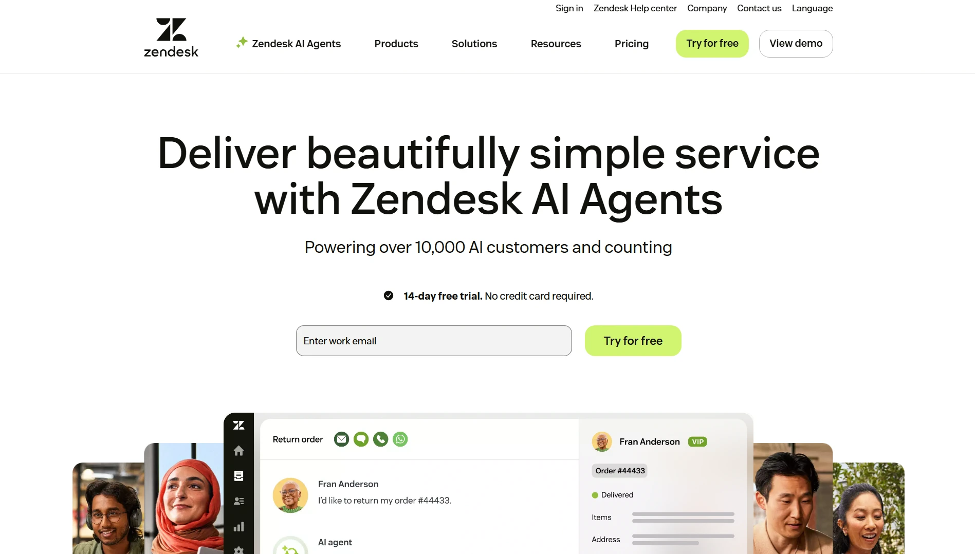 Zendesk website